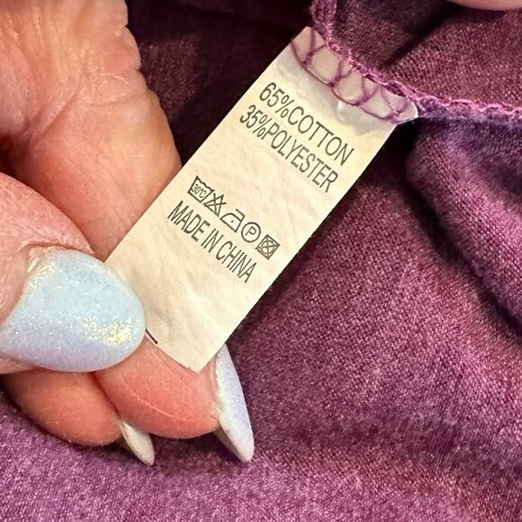 Purple “everything is fine tee”  cotton polyester size L - Picture 4 of 6